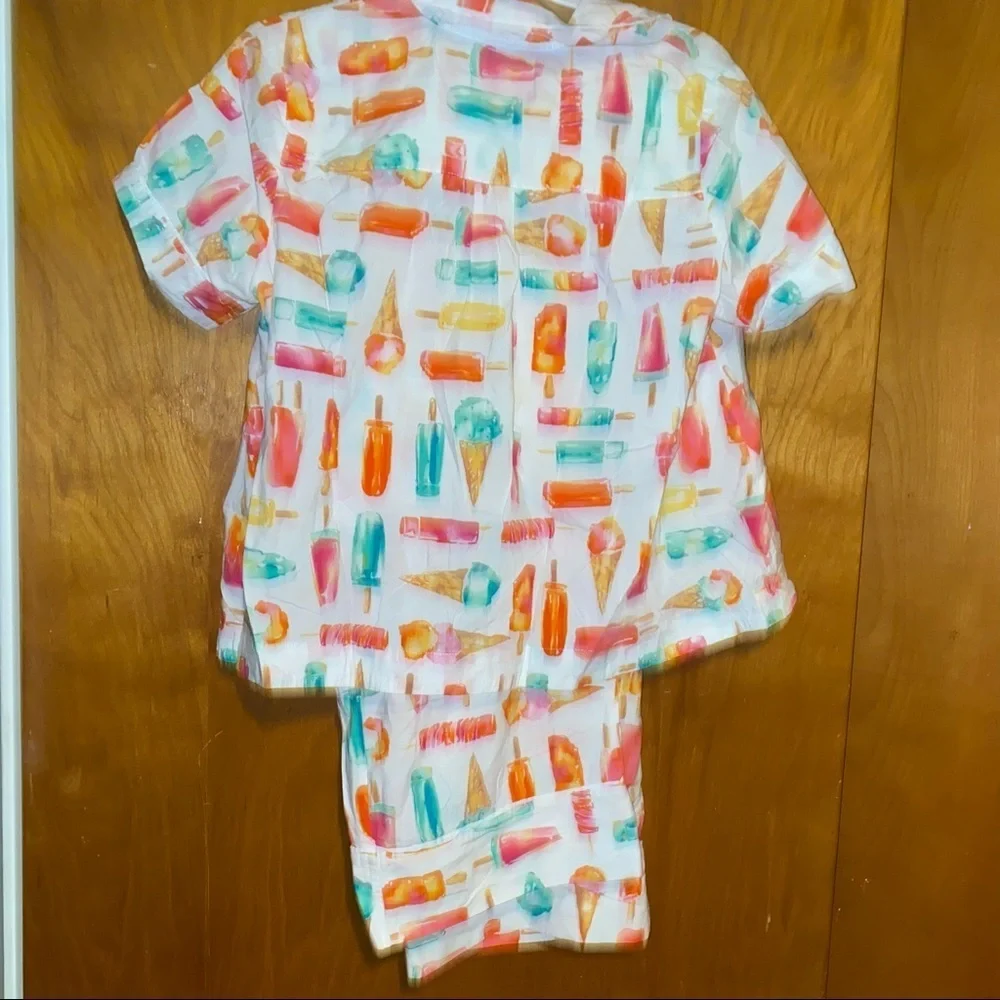 Kate spade New York flavor of the month ice cream popsicle cropped pajamas M pjs